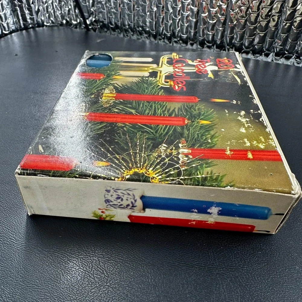 Biedermann & Sons‎ Tree Candles 4 Inch Blue Green 20 Count Vintage C-1123